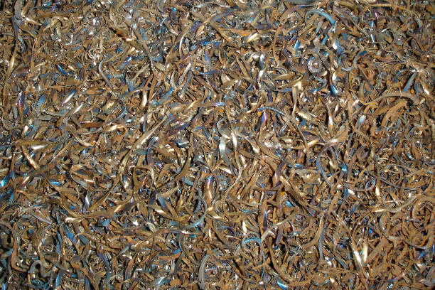 istock Closeup rusty steel shavings scrap metal background 2152028238