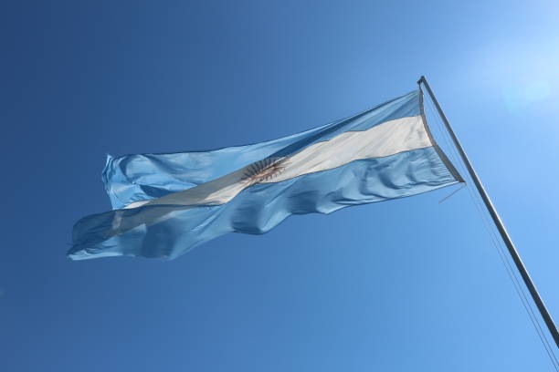 istock Argentina flag dancing in the wind. 2152028934
