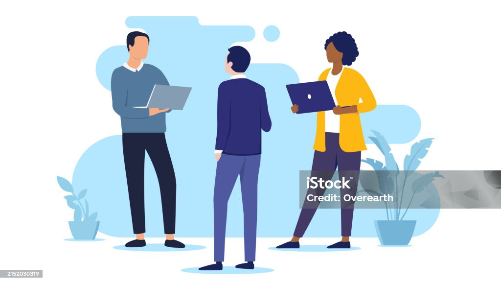 Tech Pattern People Tech People Talking Stock Illustration - Download Image Now - Adult ...