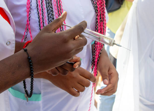 istock Intern woman learns to give injections with a syringe 2152035399
