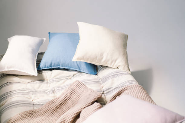 istock Pillows and mattress on a white background. 2152035909