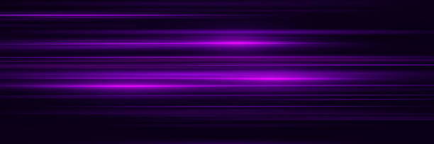 istock Abstract purple and neon lines. Glowing stripes with a glare of light. 2152036216