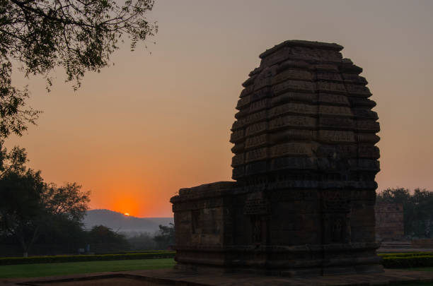 The Pattadakal Monuments during Sunrise, Karnataka, India. UNESCO World Heritage Site