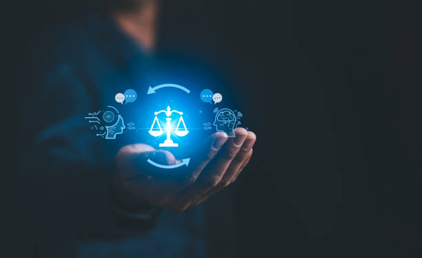 istock AI ethics or AI Law concept. Developing AI codes of ethics. Compliance, regulation, standard , business policy and responsibility for guarding against unintended bias in machine learning algorithms. 2152043840