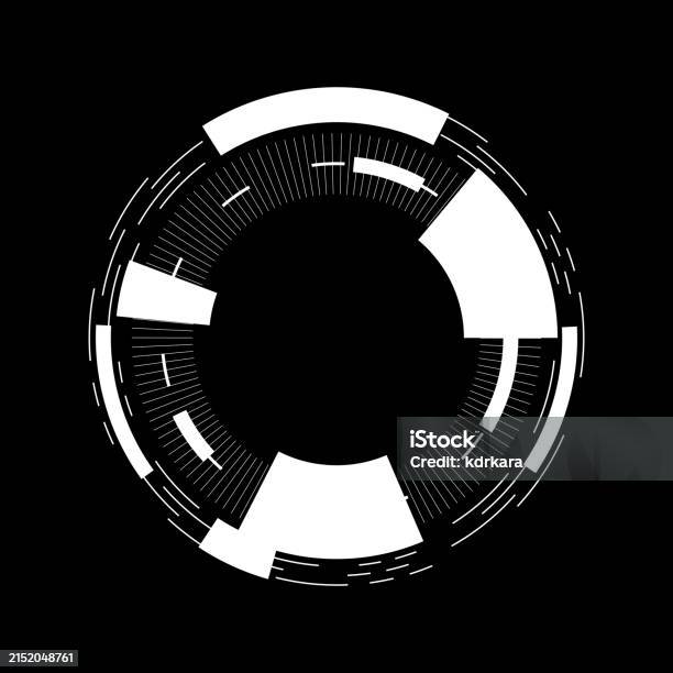 Modern Circular Tech Shapes Perfect For Digital Graphics Stock ...