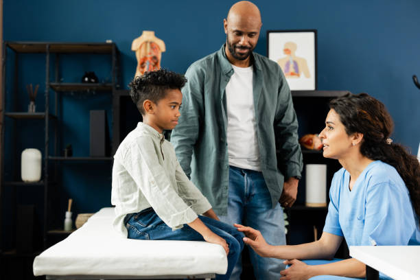 istock Latin American boy in a visit at his pediatrician's 2152049998
