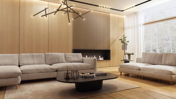 istock Living room designed in a modern minimalist style. 2152050812