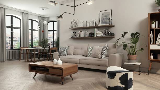 istock Vintage style living room interior. 2152050844