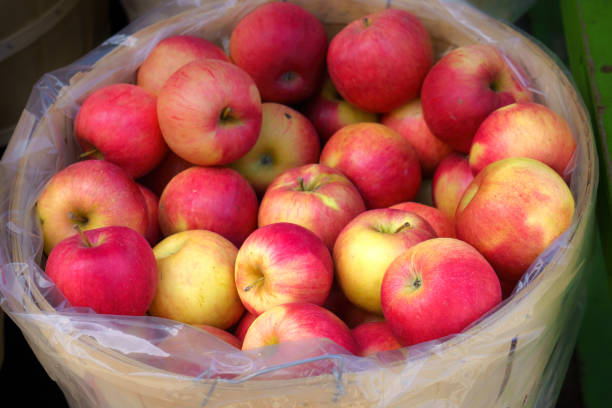 istock Apples Basket Market 2152055988