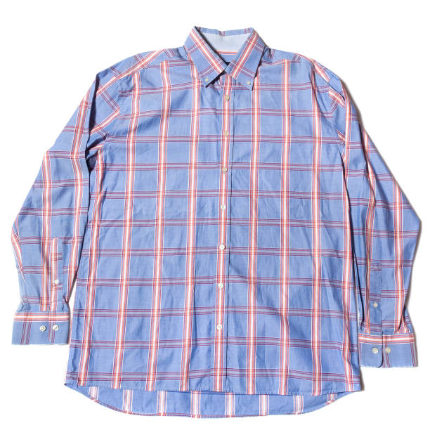 Men's casual long sleeved shirt on white background