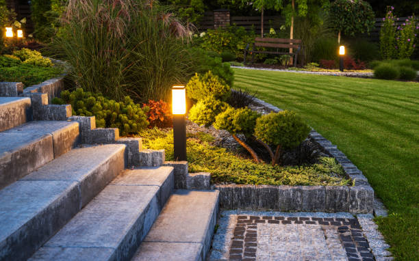 istock Rockery Garden Illuminated by a Modern LED Garden Lighting 2152064825