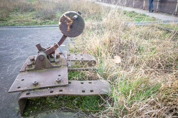 old switch lever of a railroad