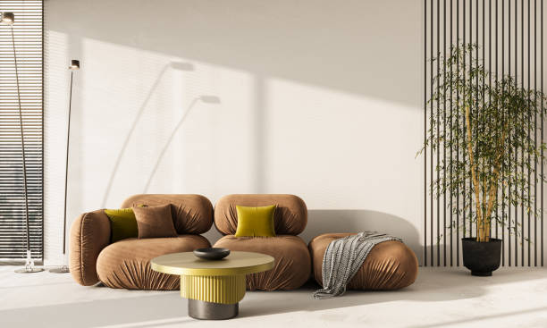 istock Mockup interior design of modern apartment. Copy space. Template, 3d rendering 2152070523