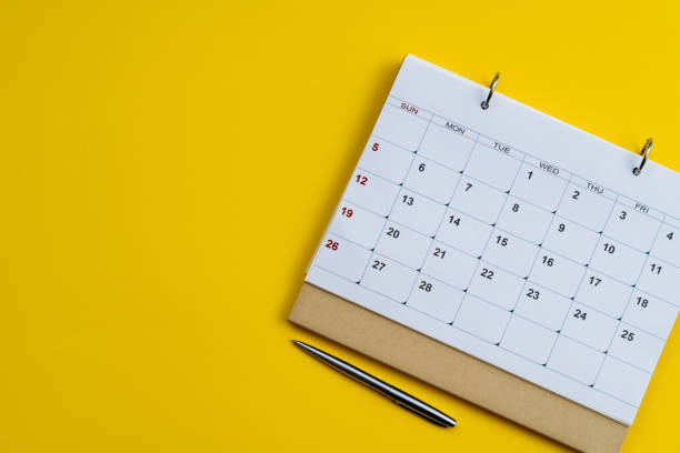 istock Calendar page with a ballpoint pen 2152071516