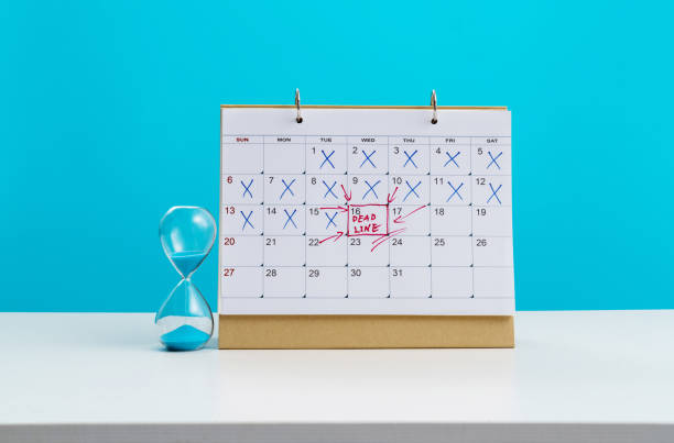 Calendar number 16 with word deadline