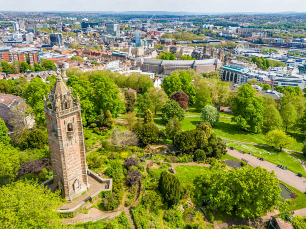 Brandon Hill park with Cabot Tower in Bristol
