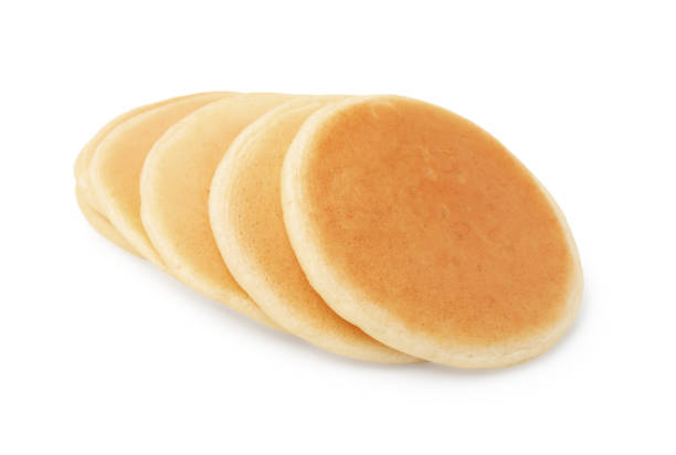 istock Delicious pancakes isolated on white. Tasty breakfast 2152076163