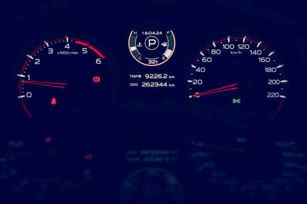Dashboard a car's digital and analog display