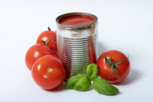 istock Tomato sauce in tin can 2152081526