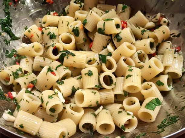 Mezzi rigatoni with colatura di alici di Cetara.