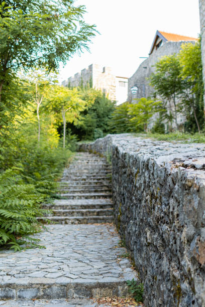 Exploring the roads through the old stone fortress.