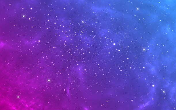 istock Nebula background. Color glowing cosmos. Purple and blue galaxy with bright stars. Beautiful cosmic gradient with stardust. Magic colorful universe. Vector illustration 2152088451