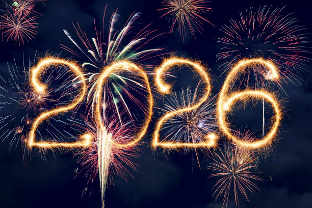 istock Sparkling New Year 2026 with fireworks 2152090386