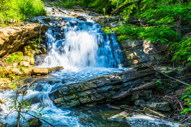 istock Peaceful Steele Creek waterfall in Bristol Tennessee. 2152092837
