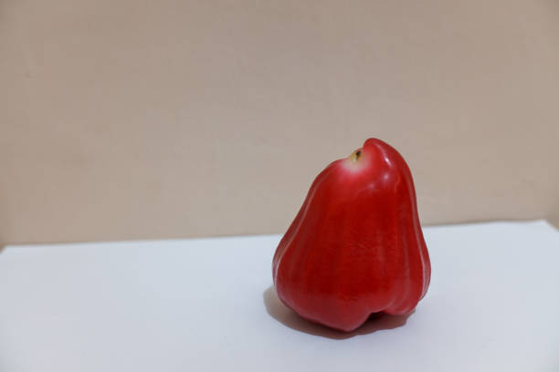 Rose apple or water apple isolated on white background, vegetables food, stock photo.