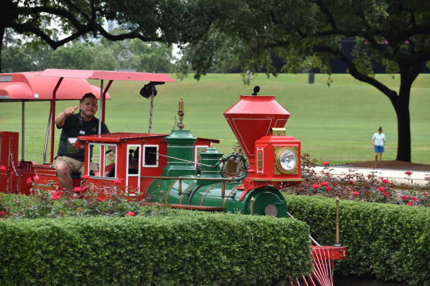 Houston, Texas - April 29, 2024 - Tourist Train at Herman Park Zoo
