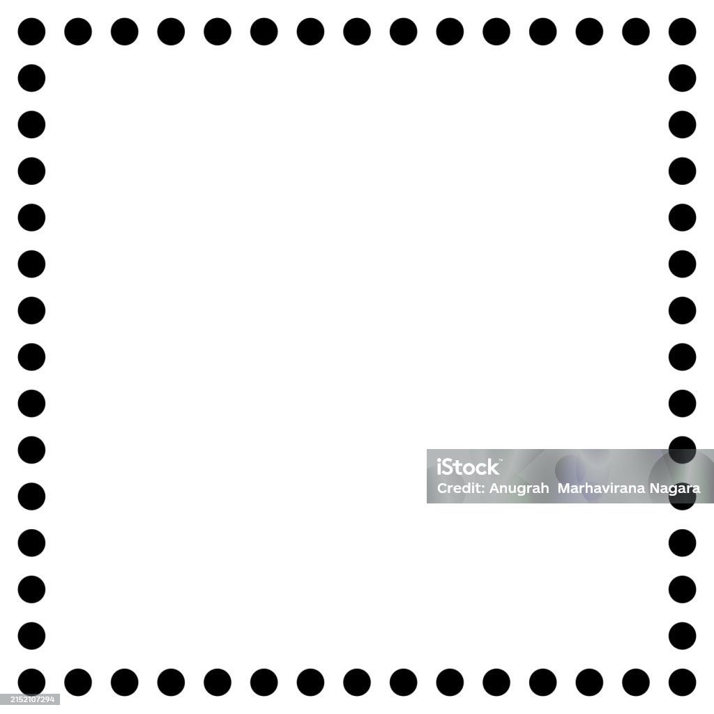 Simple Dotted Frame Square Dotted Frame Border Design Element Stock Illustration - Download ...