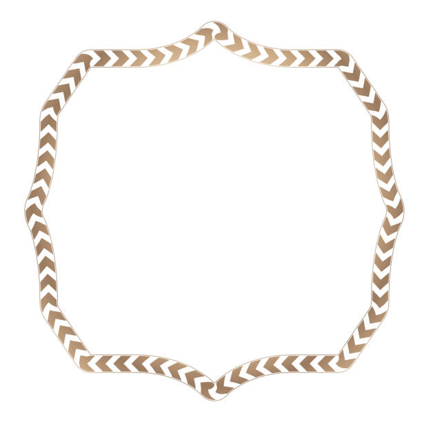 istock Arrow Gold Square Vintage Frame Gold picture frame luxury golden frame gold border Golden vector royals border retro badge decoration element isolated background 2152108640