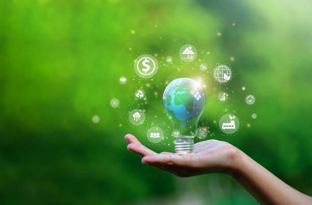 istock World and icon to Organization Sustainable development environmental. business responsible environmental, 2152122787