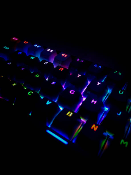 istock A colorful illuminated gaming keyboard at night 2152130387