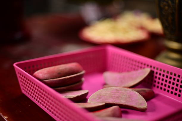 Close-up of potatoes on a farmer's market