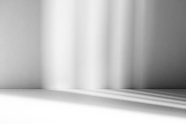 istock Wall interior background, studio and backdrops show products.with shadow from window color white . background for text insertion and presentation product 2152135723