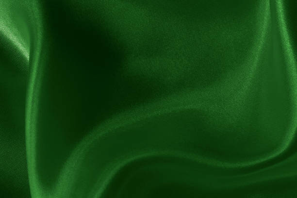 istock Dark green fabric cloth texture for background and design art work, beautiful crumpled pattern of silk or linen. 2152137372