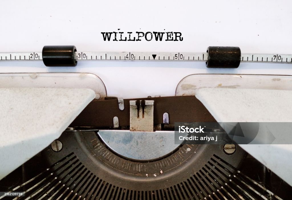 Behavior Typewriter Vintage Typewriter With Typed Text Willpower Means Ability To Control ...