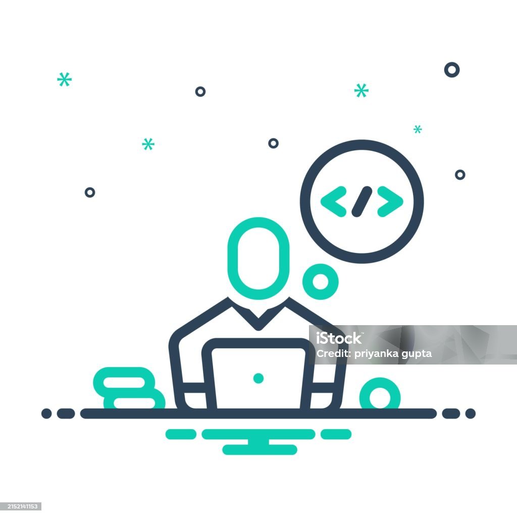 Developer Programmer Stock Illustration - Download Image Now - Coding ...