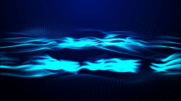 istock Digital technology background. Dynamic wave of glowing points. Colored music wave. Futuristic background for presentation design. 3d rendering. 2152142916