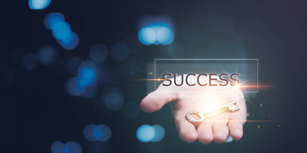 istock Businessman holding the key to business success ,solution concept ,corporate development strategies for success ,strategic planning and business processes ,Tips for being leader in business 2152143239