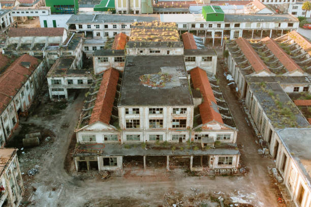 istock Abandoned factory buildings 2152145091