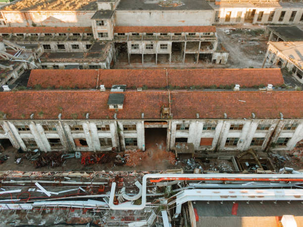 istock Abandoned factory buildings 2152145156