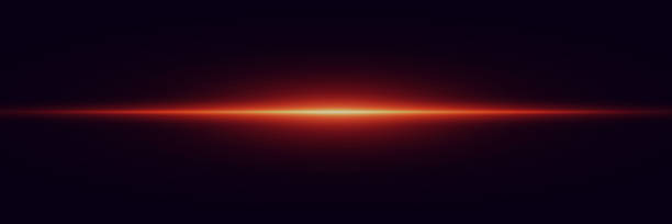 istock Red neon rays of light. A flash of magical line and glare. 2152146127