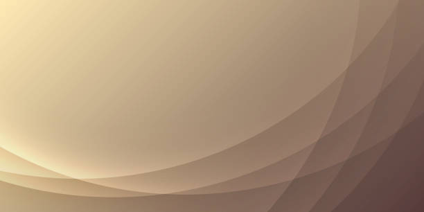 Brown abstract background with curves - Trendy geometric design Modern and trendy background. Abstract design with flowing curves and beautiful color gradient. This illustration can be used for your design, with space for your text (colors used: Yellow, Orange, Beige, Brown). Vector Illustration (EPS file, well layered and grouped), wide format (2:1). Easy to edit, manipulate, resize or colorize. Vector and Jpeg file of different sizes. neutral gradient backgrounds stock illustrations