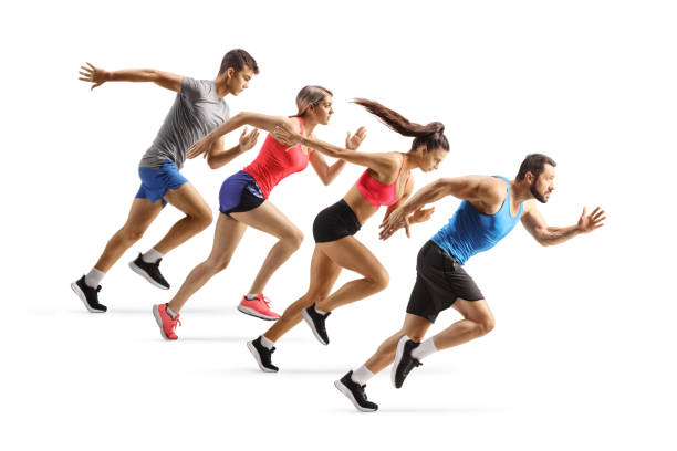 istock Group of young people running a race 2152151693