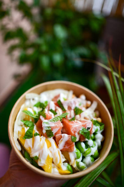 istock Close up of a poke bowl. 2152161385