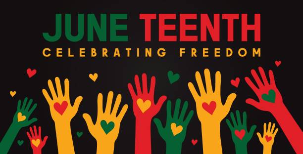 Juneteenth Independence Day. Freedom or Emancipation day. Annual American holiday, celebrated in June 19. African-American history and heritage. Juneteenth Independence Day. Freedom or Emancipation day. Annual American holiday, celebrated in June 19. African-American history and heritage. juneteenth stock illustrations