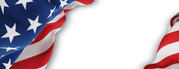 istock USA or American flag on white background 3D render 2152163233