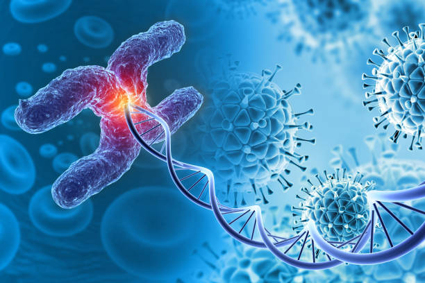 istock X Chromosome, DNA strand. Medical science and biotechnology background. 3d illustration 2152164408